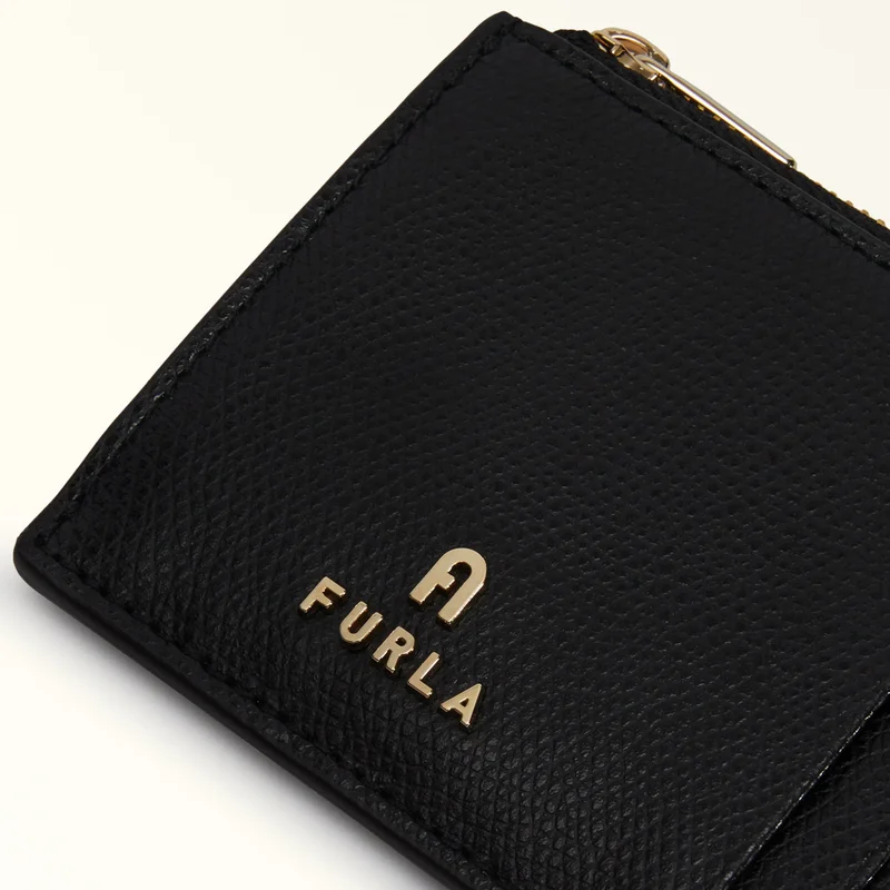Furla Black Camelia Card Case Nero Medium for Women | Best Price UAE